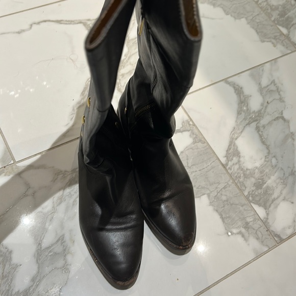 Michael Kors brown leather riding boots - Picture 2 of 9